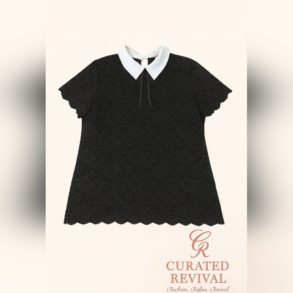 Elegant Black Lace Women's Top